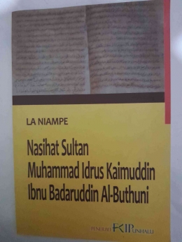 Buku Kumpulan Nasihat Sultan Buton (Koleksi Pribadi)