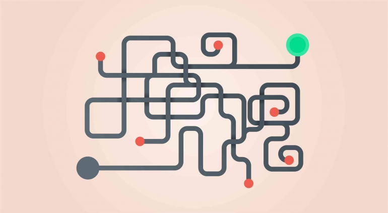 Illustration of labyrinth lines (Stanford HAI-University)