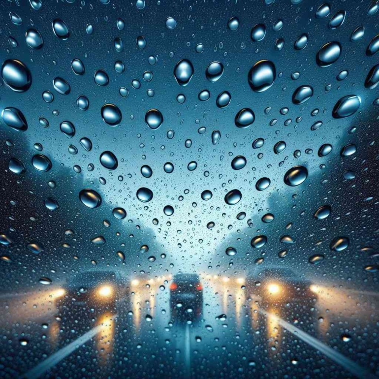 Menjaga kaca mobil agar tetap bening saat hujan (Dok. Pribadi)