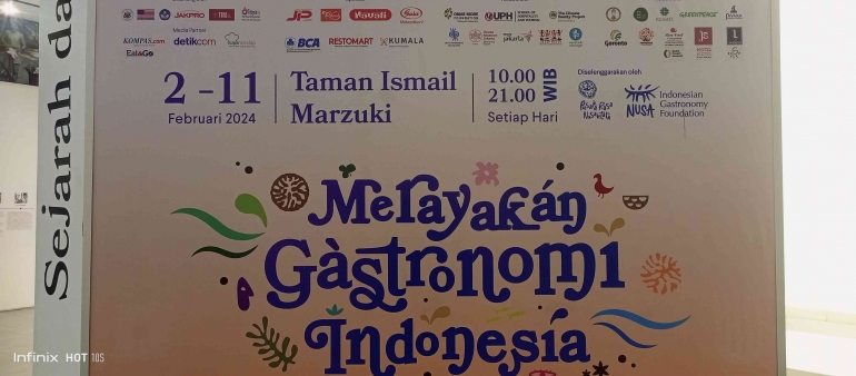 Merayakan gastronomi Indonesia, pusaka rasa nusantara yang berlangsung di Taman Ismail Marzuki pada 2-11 Februari 2024 (Dok. Pribadi)