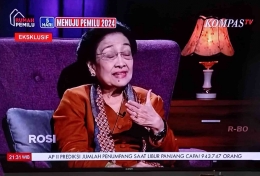 Tangkapan layar wawancara Megawati Soekarputri di Rosi. Sumber gambar: dokpri 
