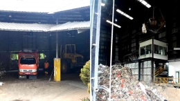 Kiri: Sampah dikumpulkan untuk dipilah. Foto Kanan: Sampah yang siap untuk dibakar (dok pribadi) 