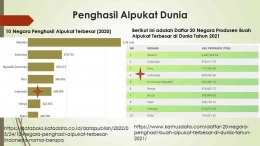 Indonesia produsen alpukat peringkat 5 dunia (kolase grafis dua sumber)