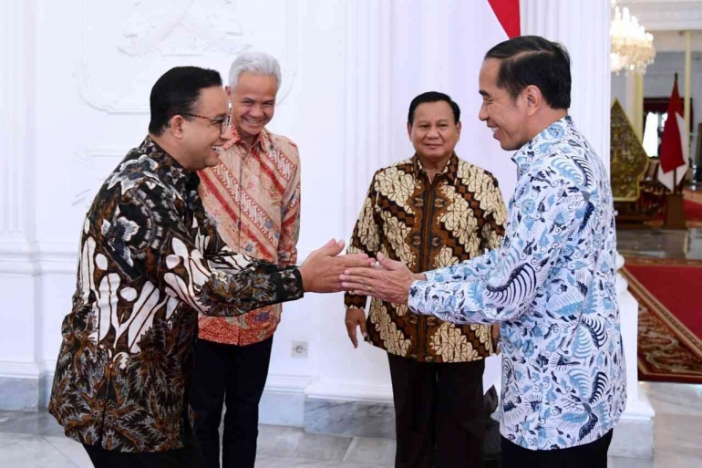 Foto ketika presiden Jokowi mengundang makan siang ketiga capres (30/10/2023) | BPMI Setpres/Lukas