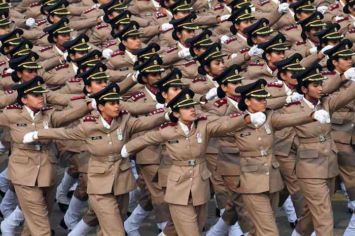 Tentara wanita mengikuti Parade Republik di India. | Sumber: Times of Oman