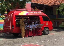 Perpustakaan Keliling di SDN Kuningan 03, Semarang Utara/dok. pri