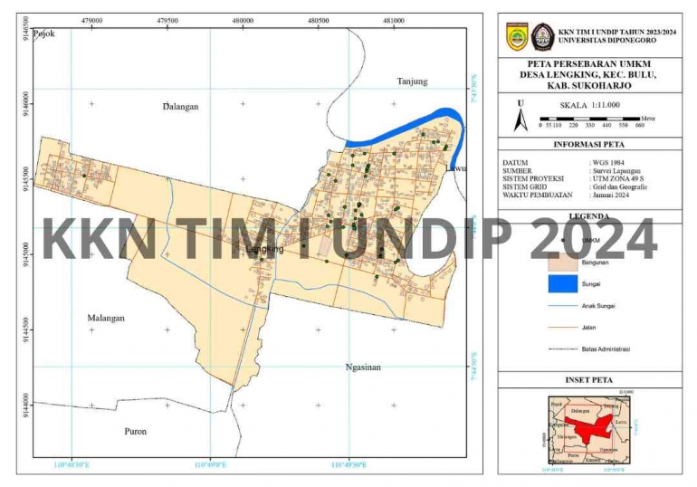 Peta Sebaran UMKM Desa Lengking (Foto dok. pribadi)