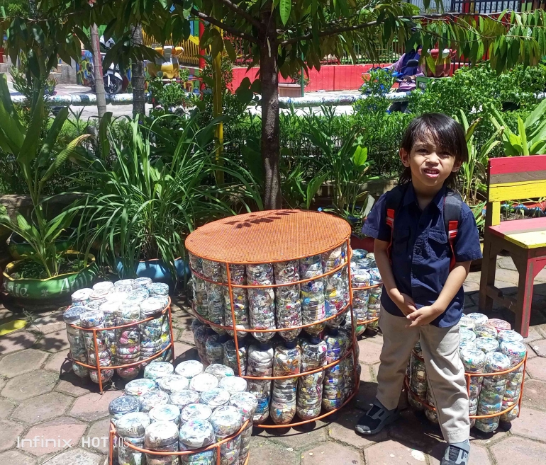 Taman Ecobrick mengubah limbah plastik menjadi bahan bermanfaat yang ramah lingkungan (Dok. Pribadi)