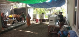 Suasana pemungutan suara pemilu 2024 di TPS 02 Desa Leming, Kec. Terara, Lombok Timur, NTB (Sumber dokumen pribadi)