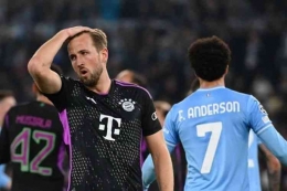 Bayern Muenchen kalah 1-0 dari Lazio. Foto:  Kompas.com