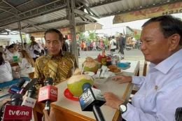 Presiden Jokowi bertemu Prabowo di Magelang saat masa kampanye. Foto: Kompas.com