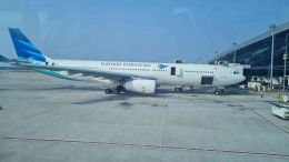 Armada Airbus A330-300 Milik Garuda Indonesia di Terminal 3 Bandara Internasional Soekarno-Hatta