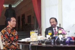 Presiden Jokowi dan Ketum NasDem Surya Paloh. (Kompas.com/ihsanuddin)