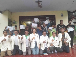 Edukasi pertolongan pertama pada luka bakar kepada manusia/pelajar dari Papua di  kota studi Jawa Tengah Salatiga 2024