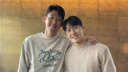 Potret Son Heung-min dan Lee Kang-in di London. sumber : instagram/hm_son7 via detiksports.