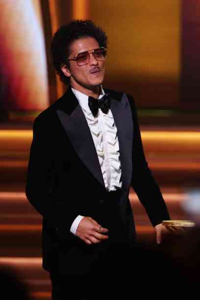 Bruno Mars di Grammy Awards tahun 2022. Sumber: getty images (Rich Fury)