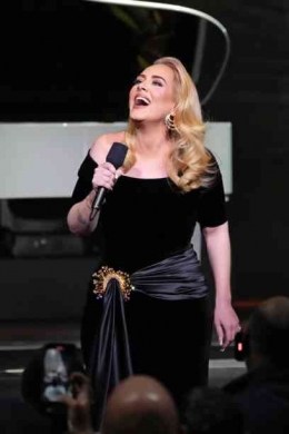 Adele, penyanyi wanita asal Inggris. Sumber: getty images (Kevin Mazur)