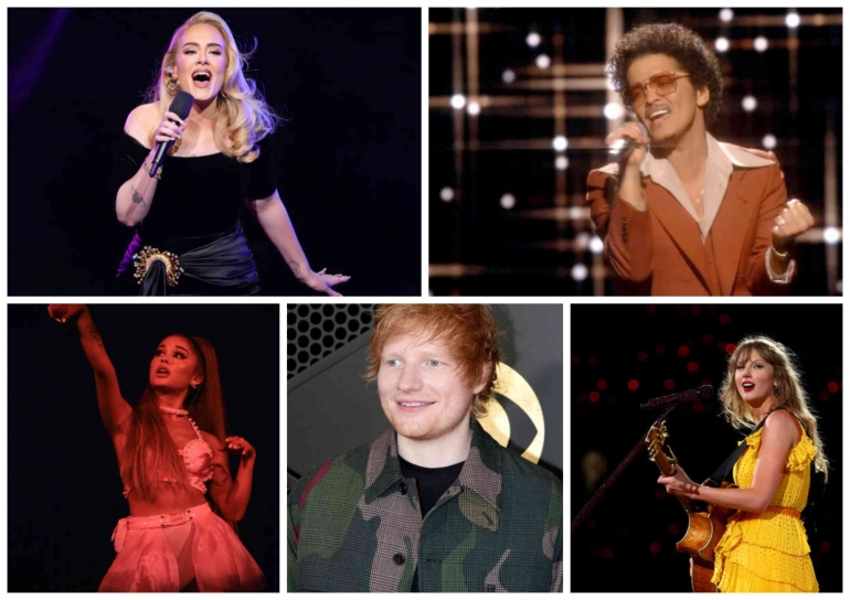 5 penyanyi barat terbaik sepanjang masa. Sumber: getty images.
