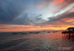 Destinasi wisata dengan menikmati senja di pesisir Pantai Klandasan, Kota Balikpapan, Kalimantan Timur | Sumber: Foto Desy Hani