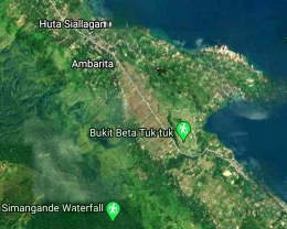 Peta lokasi Bukit Beta, Tuktuk Siadong, Pulau Samosir (Foto: Google Map)
