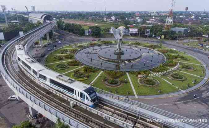 LRT, Transportasi Modern Masyarakat Palembang, Kota Terbesar ke-2 di Pulau Sumatera | Antara Foto/Nova Wahyudi