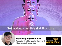 Teknologi dan Filsafat Buddha (gambar: technologyreview.com, diolah pribadi) 