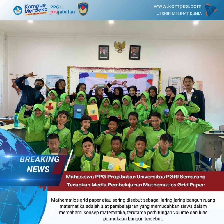Gambar 1 Foto bersama dengan siswa SD Al Azam Semarang/dokpri