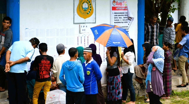 Suasana salah satu TPS di Desa Gu, Kabupaten Muna, Sulawesi Tenggara (Sumber: Dokumentasi pribadi)