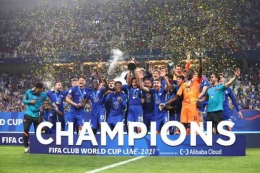 Gelar juara Piala Dunia Antar Klub tahun 2021, gelar terakhir Chelsea di era Abramovich. Sumber: getty images (Francois Nel)