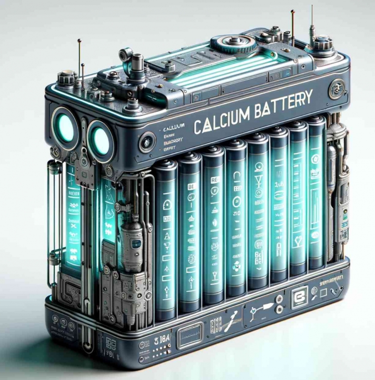Ilustrasi baterai kalsium. Sumber karya pribadi tidak pernah dipublikasikan di manapun.