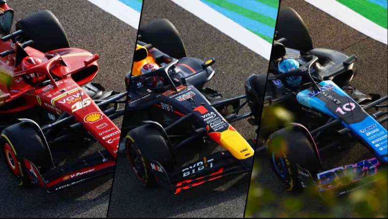mobil f1 Ferrari, Red Bull dan Alpine (formula1.com)