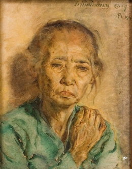 Ibuku (1941) karya Affandi (sumber: gni.kemdikbud.go.id)