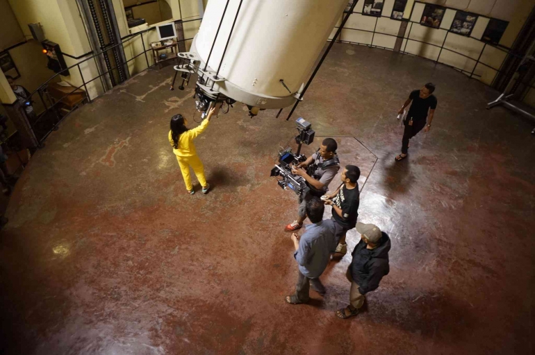 Suasana shooting film Iqro di observatorium Bosscha, Lembang. (Dok. Film Iqro)