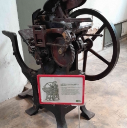 Mesin handpress buatan Jerman th.1918 | dokpri.