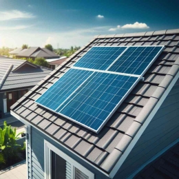 Sinar matahari yang melimpah dapat menjadi kunci penghematan energi melalui panel surya di atap rumah (dok. pribadi)