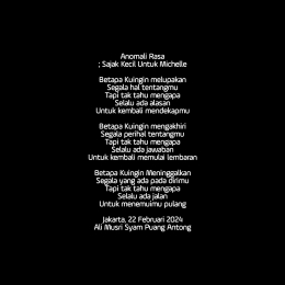 Puisi Anomali Rasa/ Dokpri @ams99 by. TextArt