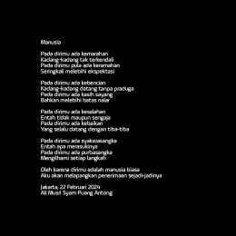 Puisi Manusia/ Dokpri @ams99 by. TextArt