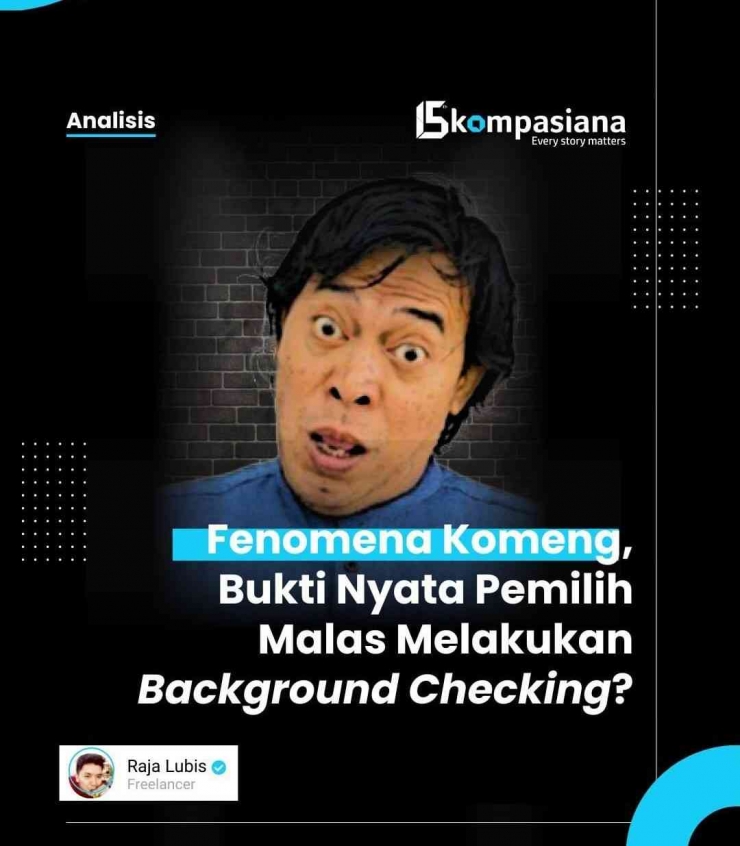 Tangkapan layar cover konten Komeng/instagram @kompasiana
