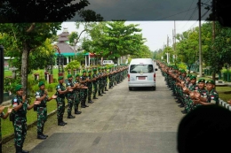 Penyambutan Pangdam IV/Diponegoro oleh Satgas BGC TNI Konga XXXIX-F Monusco Kongo/Foto: Lilian Kiki Triwulan