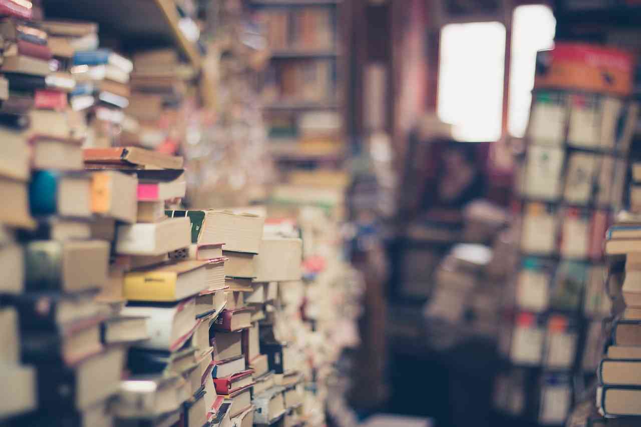 Tumpukan Buku di perpustakaan (Sumber: Pixabay.com)