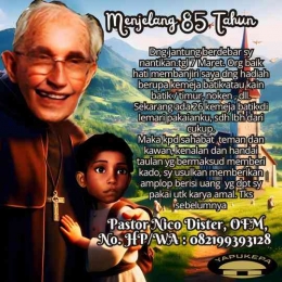 Poster ajakan Pater Nico Syukur Dister OFM