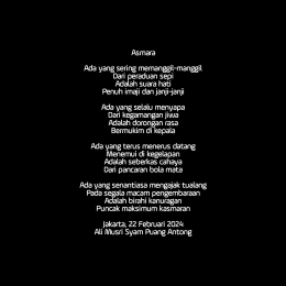 Puisi Asmara/ Dokpri @ams99 by. TextArt