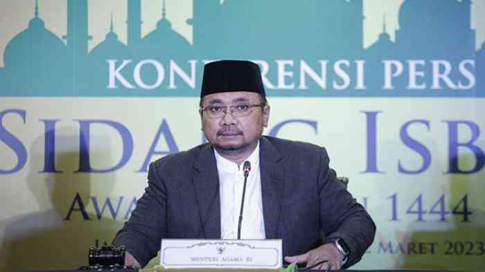 Menag Yaqut Cholil Qoumas. Sah! Pemerintah Tetapkan Awal Puasa 2024, Hasil Sidang Isbat Ramadan 1445 H Diumumkan Kemenag Live/pontianak.tribunnews.com