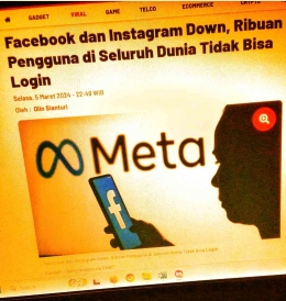 Ketika Facebook dan Instagram down (Repro medsos/Nur Terbit) 