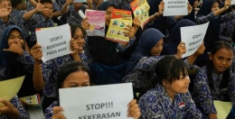 Ilustrasi unjuk rasa siswa di sekolah (Save the Children Indonesia)
