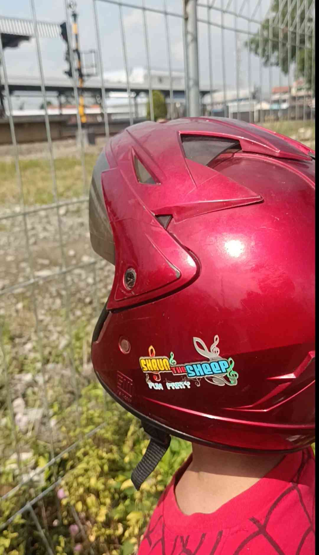 Memperhatikan stasiun kereta api dari jauh. Foto: Irma Tri Handayani