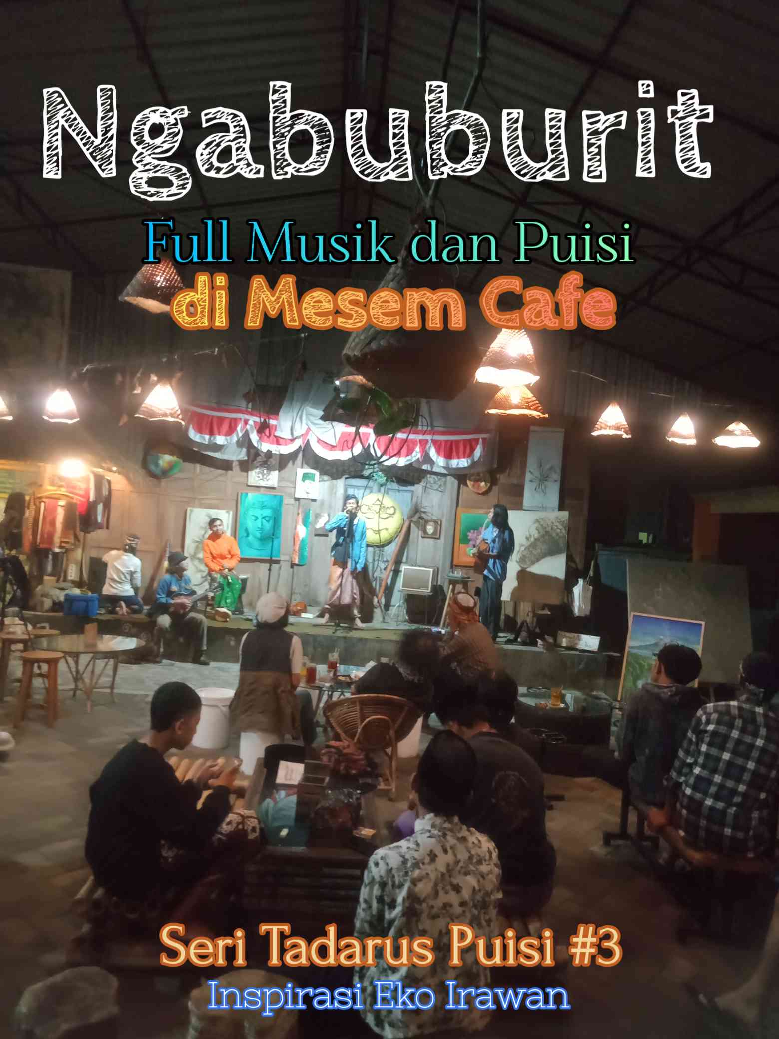 Dokpri Eko Irawan acara Tadarus Puisi 2024 di mesem cafe & Art Gallery Tumpang kabupaten Malang 