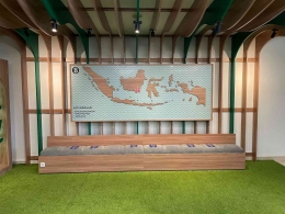 Peta Indonesia dengan 46 titik menyala sesuai lokasi Kantor Perwakilan BI di seluruh Indonesia. Sumber: dokumentasi pribadi.