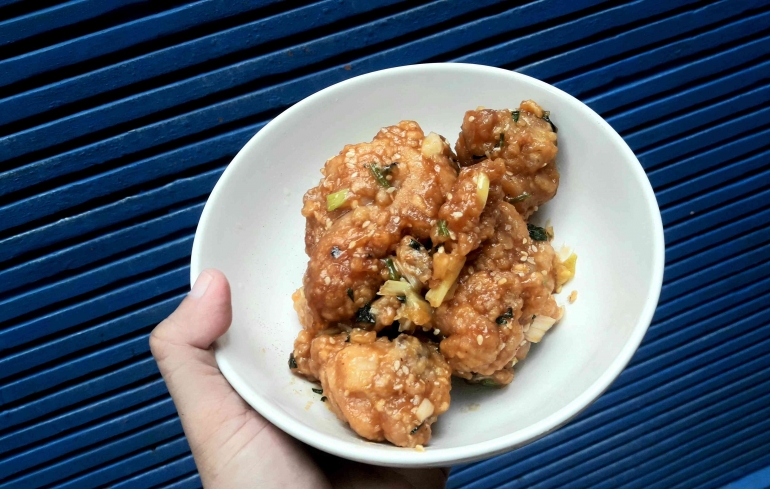 Ayam Goreng Korea ala saya (Foto : Dokpri Amelia)