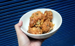 Ayam goreng korea ala saya yang gak pedas (Foto : dokpri Amelia)